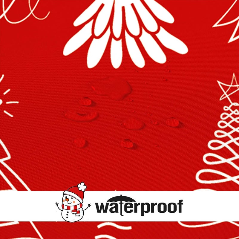 YOSTEV Christmas Shower Curtain, Christmas Tree Shower Curtains for Bathroom, Red Winter Holiday Shower Curtain for Bathroom Decor, Merry Christmas Xmas Pine Fabric Cloth Bath Curtain, 72 x 72 Inch - Image 5